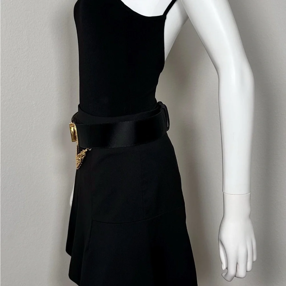 Rare Donna Karan Vintage Gold Chain Leather belt from 1980s DKNY retro feminine - Picture 14 of 16